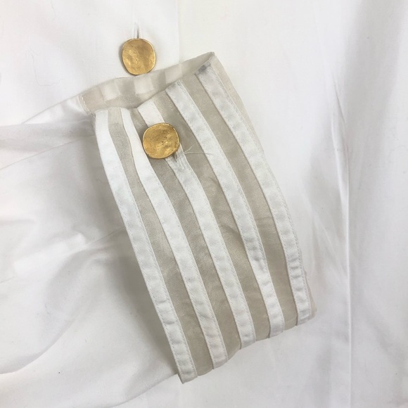 Classiques Entier White Button Down Shirt | Size L - Picture 3 of 7